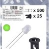 Quadrios 25O215 Akcesoria LED zielony okrągły 5 mm 2500 mcd 20 mA 3.0 V