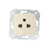 D82-mech/moduły Gniazdo wtyczkowe Europejsko / Amerykańskie. 15A,125V-, śrubowe, 16A, 250V-, śrubowe beż 27439-32
