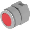 Pushbutton, flat, illuminable, groping, waistband round, red, front ring natural, mounting Ø 30.5 mm, 704.012.218