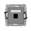 MINI Gniazdo multimedialne pojedyncze bez modułu (standard Keystone) szary mat 27MGM-1P KARLIK