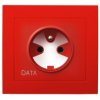 KIER Gniazdo pojedyncze z uziemieniem DATA z kluczem uprawniającym czerwony GP-1WZK/22 OSPEL