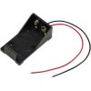 TRU COMPONENTS TC-13220592 Battery tray 1x 9V PP3 Cable 55x31x21 mm Black