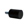 Nóżka z gwintem, M10, Ø 50mm, materiał: Guma naturalna 60Shore A, RS PRO