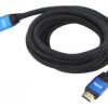 CA-HDMI20CU-0030BL Kabel HDMI wtyk z obu stron tekstylny HDMI 2.0 3m czarny
