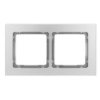Deco Ramka Uniwersalna Podwójna - Aluminium Szczotkowane (Ramka: Srebrna...