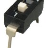 Przełącznik DIP 1-pozycyjny SPST THT 100 mA przy 50 V DC (liniowy), 25 mA przy 24 V DC (impulsowy) -20 → +85°C