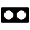 Ramka podwójna, szklana, czarna, OVAL Electromalt, OVA1002GB