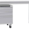 Manuflex TP1143.9006 Szafka narzędziowa BASETEC przenośna, wysokość użytkowa 500 mm z 4 szufladami, w kolorze srebra pod