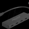 64322 USB 10 Gbps USB Type-C™ Hub with 4 x USB Type-C™ female black