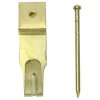 SWG 9771180 Wall Hook Steel Needle Size 1 Brass-Plated 6 pc Package
