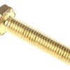 Śruba z łbem sześciokątnym gwint M6 30mm skok 1.0mm Mosiądz Sześciokątny RS PRO