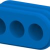 Wire seal, blue, 3 poles for signal double locking series, 2321922-3