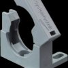 Universal holder, with foot, (L x W x H) 42 x 38 x 42 mm, PA, light gray, for M25/P21, 83621613