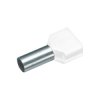 Vogt 460208D Twin Ferrule 0.75 mm² White Partially Insulated 100 pieces