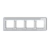 DECO Ramka poczwórna - efekt szkła (ramka: szara spód: biały) szary 15-0-DRS-4