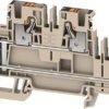 Multi level terminal block, push-in connection, 0.14-6.0 mm², 4 pole, 32 A, 8 kV, dark beige, 2675190000