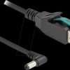80011 PoweredUSB cable, 12 V > DC 5.5 x 2.1 mm, angled, 1 m