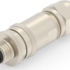 Circular connector, 3 pole, screw connection, screw locking, straight, T4111512031-000