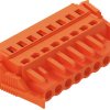 Socket header, 8 pole, pitch 5.08 mm, angled, orange, 231-308/037-000