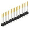 Pin header, 17 pole, pitch 2.54 mm, straight, black, 10048670