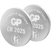 GP GPCR2025STD208C2 Button Cell CR2025 3V 2pk High Energy Density