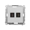 SIMON 55 Gniazdo HDMI podwójne aluminium mat TGHDMI2.01/143 KONTAKT SIMON