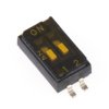 Przełącznik DIP 2-pozycyjny SPST SMD 25 mA przy 24 V DC -40 → +85°C
