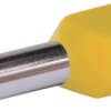 Insulated twin wire end ferrule, 6.0 mm², 14 mm long, yellow, 22C439