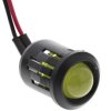 Lampka kontrolna do montażu panelowego 24V dc, Żółta 14mm LED Czarny Wyprowadzenia RS PRO