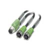 Phoenix Contact 1510722 Sensor/Actuator Cable 4P M12 A-Coded Black 0.3m