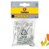 Nity aluminiowe z łbem kulistym 4.0mm x 8mm, (50szt w opakowaniu), 43E401 TOPEX
