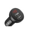 Ładowarka - zasilacz samochodowy USB x2 5V/4,8A z wyświetlaczem BASEUS / CCBX-0G 56057