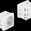 81324 Easy 45 earthed outlet 45°, extendible 45 x 45 mm, 10 pieces