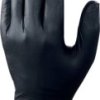 RĘKAWICE JEDNORAZOWE Z NITRYLU, NIEPUDROWANE, OPAKOWANIE 100, CZARNE, ROZMIAR 6/7, V1460B10006