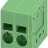 PCB terminal, 2 pole, pitch 5 mm, AWG 24-12, 24 A, spring-clamp connection, green, 1990973