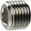 Locking screw, L 8 mm, 25 bar, brass, nickel-plated, for air, water, oil, steam, 137938