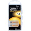 Duracell ZA13 Hearing Aid Battery ZA 13 1.45V 6pc 290mAh Zinc Air Activair 13