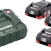 Metabo 685132000 Basic-Set 3 x LiHD 4.0 Ah Ładowarka i akumulator do elektronarzędzi 4.0 Ah LiHD