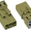 Plug, 3 pole, push-in, 1.5 mm², light green, 890-273