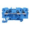 2004-1304 WAGO Blue 3-Way DIN Rail Mount Terminal Block 6mm² 32A