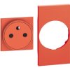 LIVING NOW Plakietka gniazda płaskiego 2P+Z - 2 moduły - czerwona KR55F LEGRAND