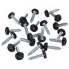 Sealey PTNP7 Number Plate Screw Plastic Enclosed Head Ø4.8 x 24mm Black Pack 50