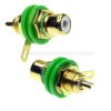 Gniazdo RCA do chassis Gold Vocant zielony