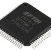 FTDI Chip Sterownik IC FT4232HL-REEL Powierzchnia LQFP 12.58 Mbps I2C, SPI, USB, UART 1.98 V 64-pinowy