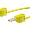 Przewód pomiarowy 28.0056-05024, 19A, 30 → 60V, kolor: Żółty, dł. 50cm, Staubli