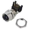 Złącze M12, żeńskie, PIN: 8, gniazdo, kątowe, ekranowane, na panel, 30 V/50 V AC, 0,5 A MSXS-08PFFR-SH7003
