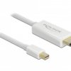 Delock HDMI / Mini DisplayPort kabel Złącze Mini DisplayPort, Wtyczka HDMI-A 2 m biały 83707 styki pozłacane , potrójne