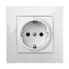 Carla Gniazdo Pojedyncze Z/U 2P+Z Schuko Z Przesłonami Białe 1737-10