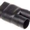 Połączenie Y, 2-palczasta, Czarny, materiał: Elastomer odporny na płyny, 38.6mm,TE Connectivity