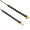 Coaxial cable, MMCX plug (angled) to MMCX plug (straight), 50 Ω, RG-316, grommet black, 1.219 m, 265103-01-48.00